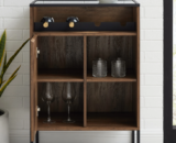 Edmonda Glass Top Bar Cabinet