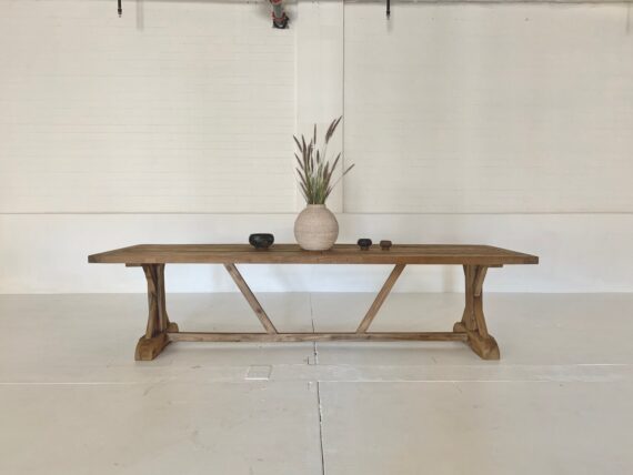 Crossleg Dining Table - Rustic