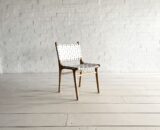 Rose White Leather Dining Chair