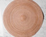 Beckham Chase Round Woven Placemat Large Brown